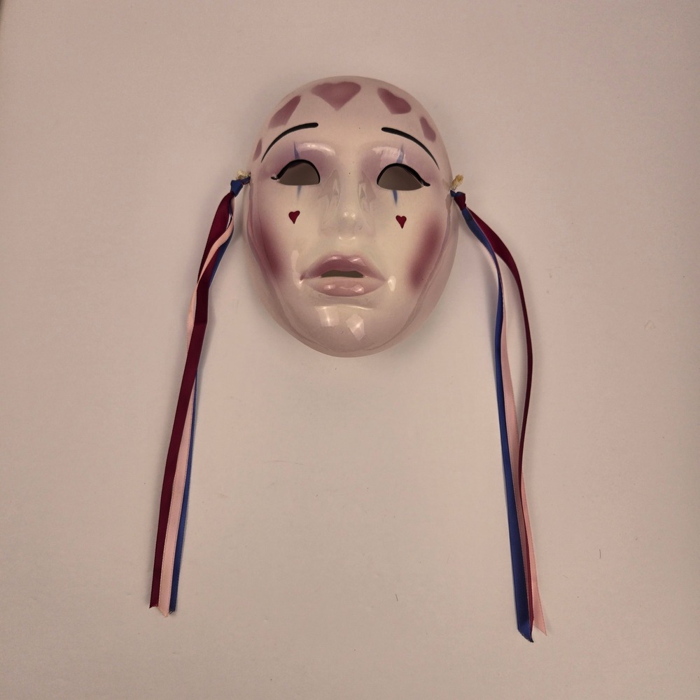 Vintage 1978 Claudia Cohen Cast of Thousands Ceramic Mask San Francisco Art 7.5"